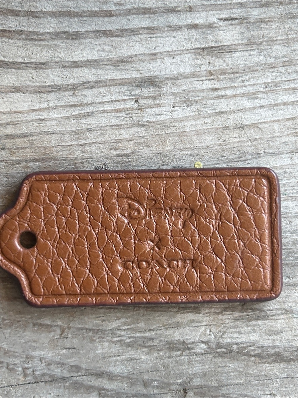 Coach x Disney Saddle Brown Pebbled Leather Replacement Hangtag Bag Charm